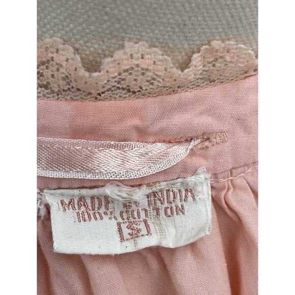 Vintage Star Of India Jumpsuit Embroidered Floral Lace Peachy Pink Size Small - Picture 16 of 16